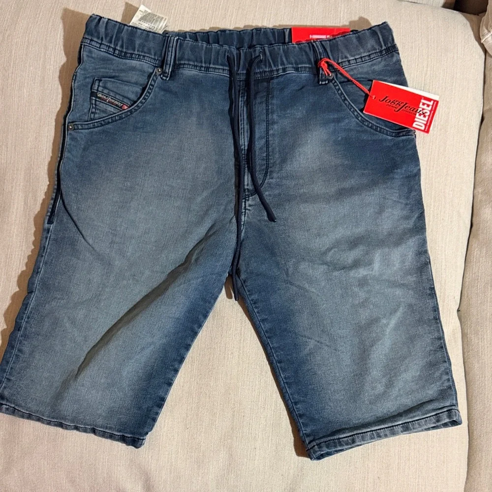 Diesel Dark Blue Jean Shorts for Men - Picture 1 of 7